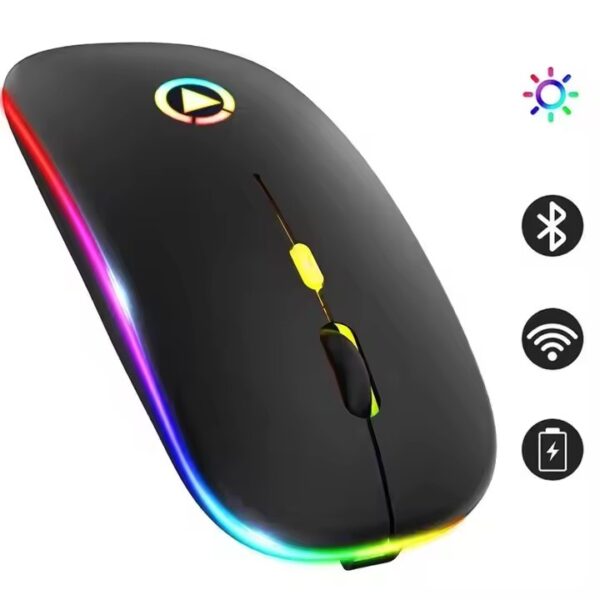 Rechargeable Wireless Gaming Mouse LED Backlight Mouse 2.4Ghz USB Computer Game Mice Ergonomic Mouse for Laptop PC Gamer