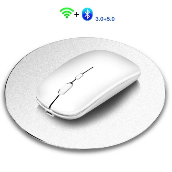 Dual Mode BT Wireless Mouse with One-Click Desktop Function BT Pairing Key Rechargeable Silent Mice for Laptop PC New - Image 5