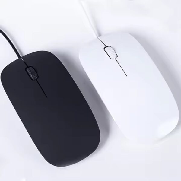 Ultra Slim 3D 1200dpi Wired Optical Mouse High Quality Glowing Mice USB for PC Laptop Office Photoelectric Wired Mouse