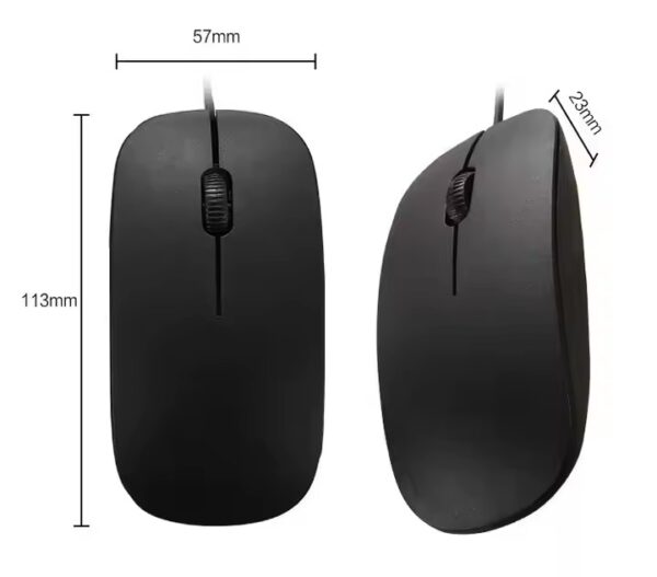 Ultra Slim 3D 1200dpi Wired Optical Mouse High Quality Glowing Mice USB for PC Laptop Office Photoelectric Wired Mouse - Image 2