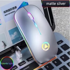 LED Backlit Rechargeable Wireless BT Three-mode Mouse Silent Ergonomic Optical Gaming Mouse Desktop PC Laptop Mouse